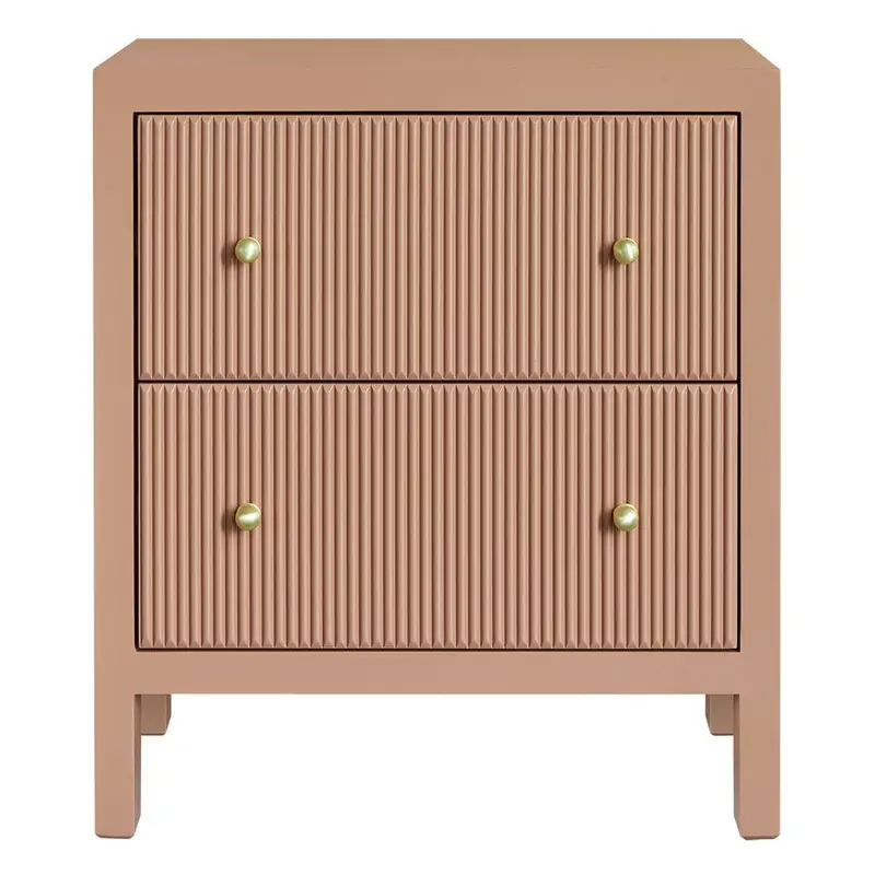 Ariana Oversized Nightstand In Mocha Mousse Finish 1