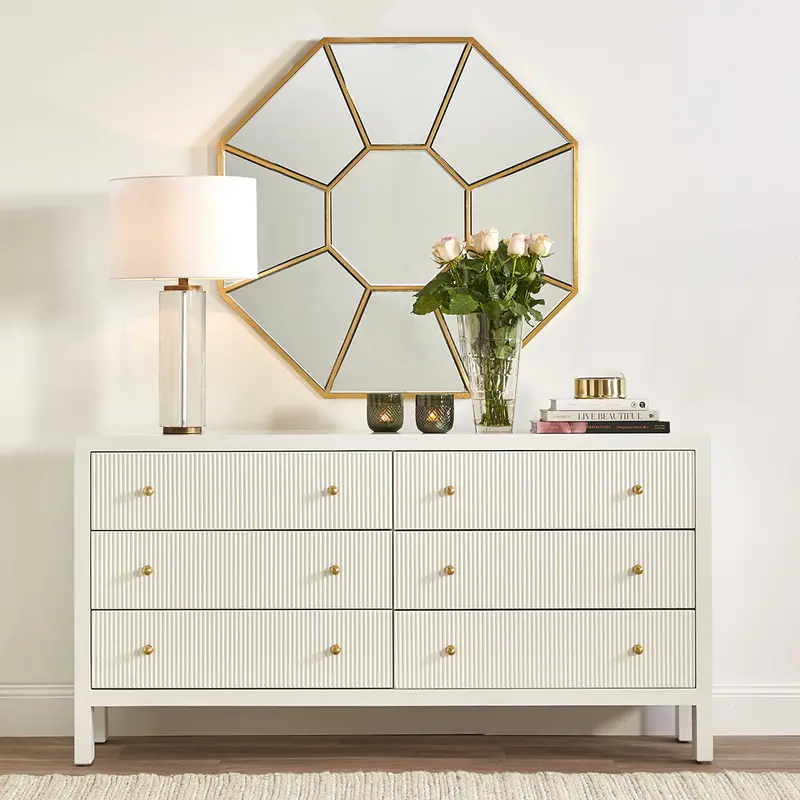 Ariana Six-Drawer White Chest Of Drawers 1