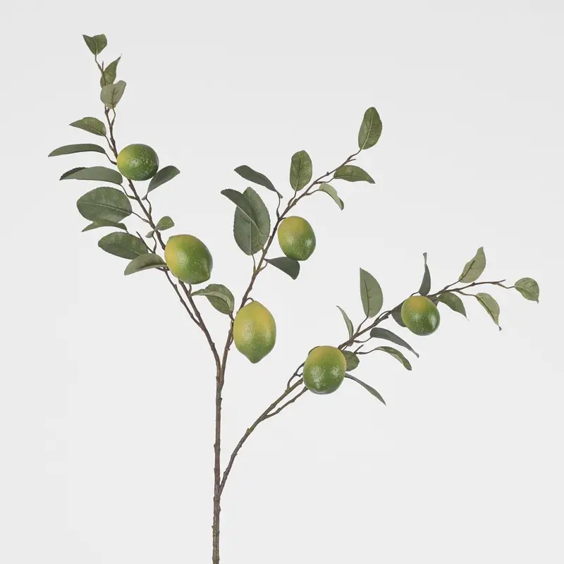 Artificial Lime Branch Spray – 6 Limes With Botanical Leaves 1