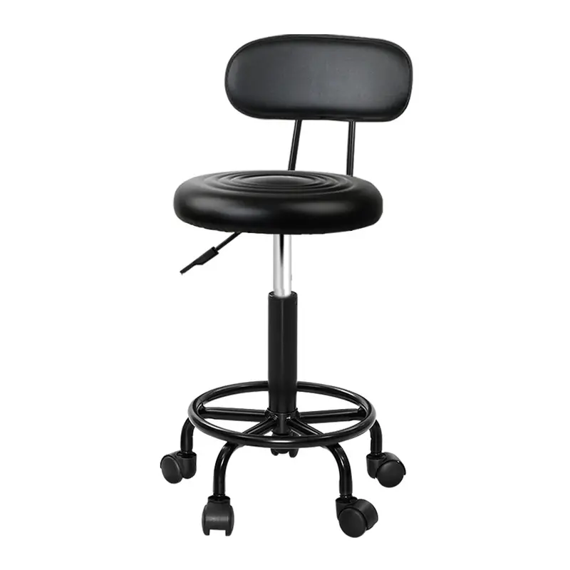 Artiss Ergonomic Swivel Salon Stool – Backrest Included 1