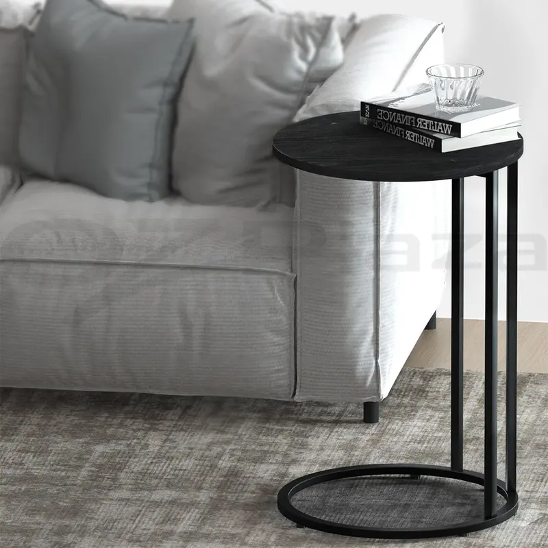 Artiss Martha Round Black Coffee Table – Modern Side Table 1