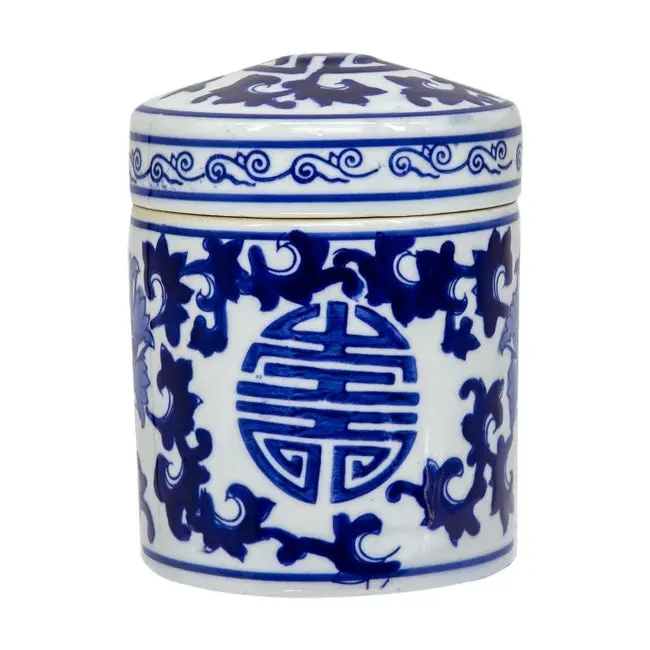 Asnee Lidded Tea Caddy – Ceramic Storage Jar With Lid 1