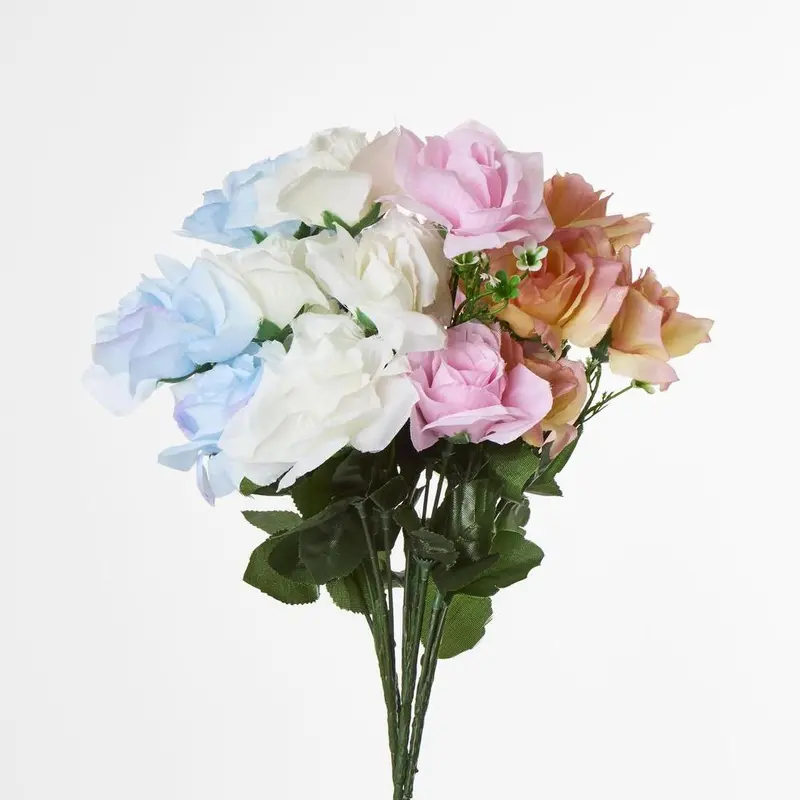 Assorted Artificial Rose Bushes – Box Of 60 1