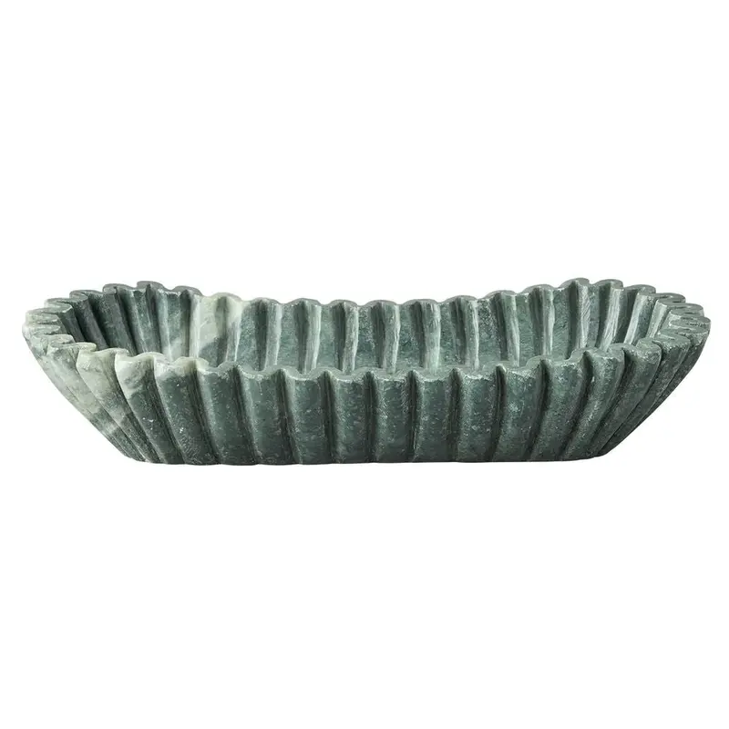 Aster Green Marble Serving Bowl 1