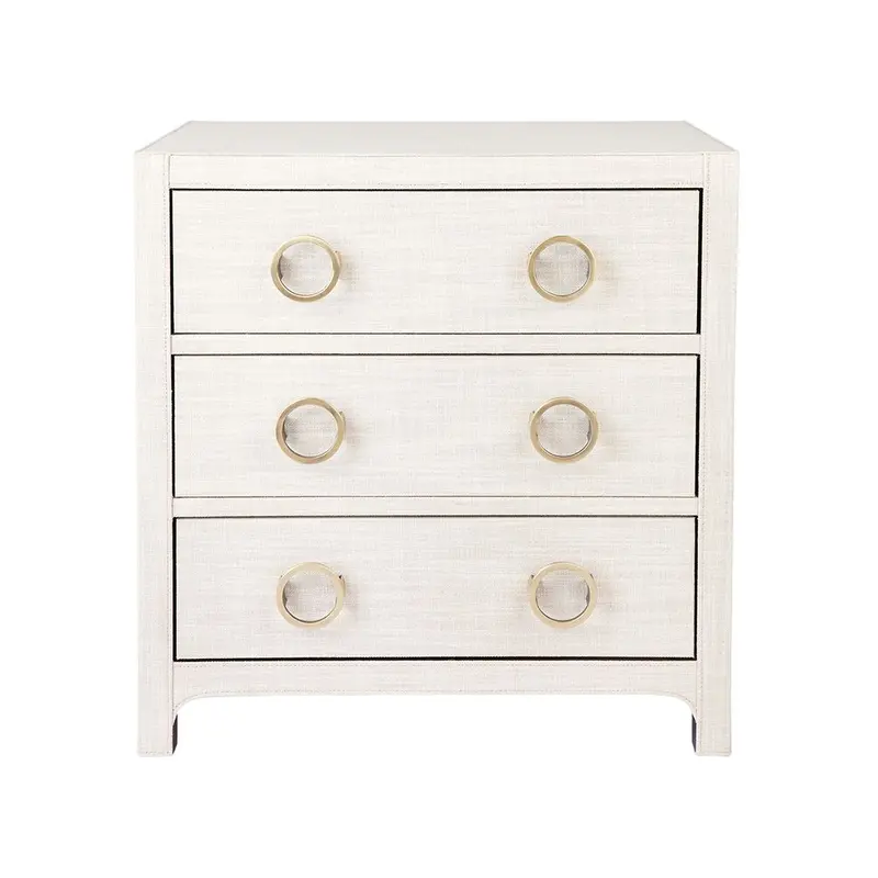 Astley Upholstered Bedside Table With Natural Finish 1