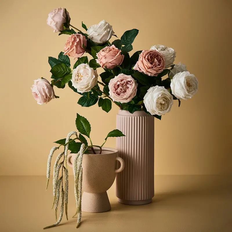 Austin Rose Bundle – Realistic Faux Flower Collection (12 Stems) 1