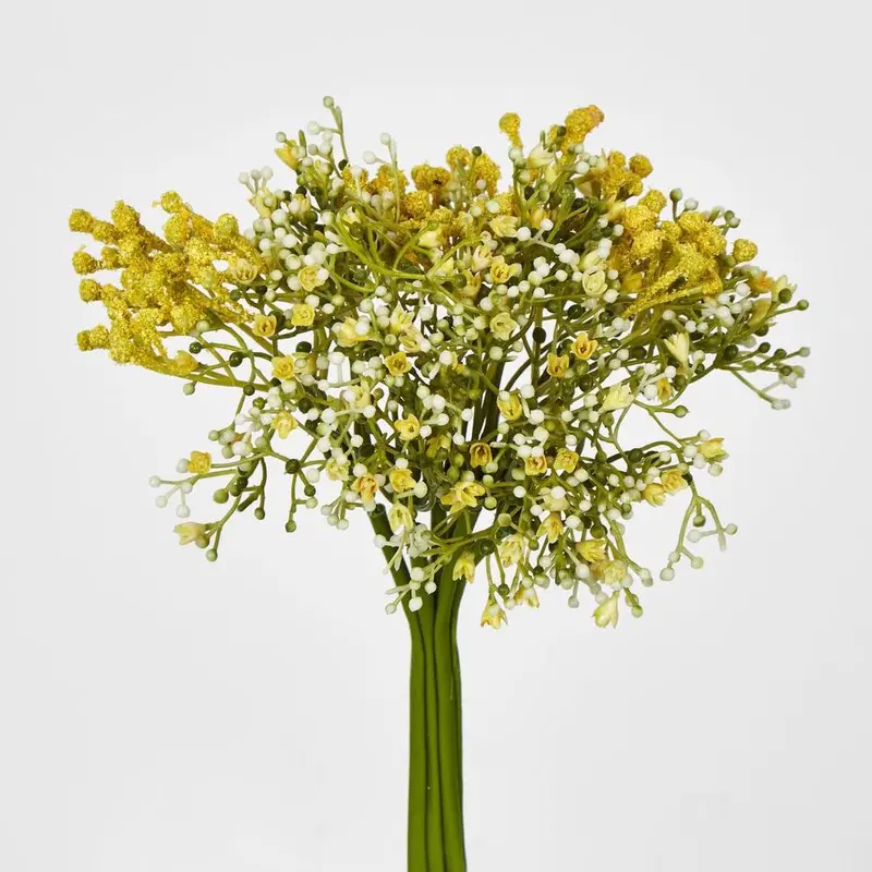 Baby’S Breath Artificial Bouquet – Cheerful Yellow 1