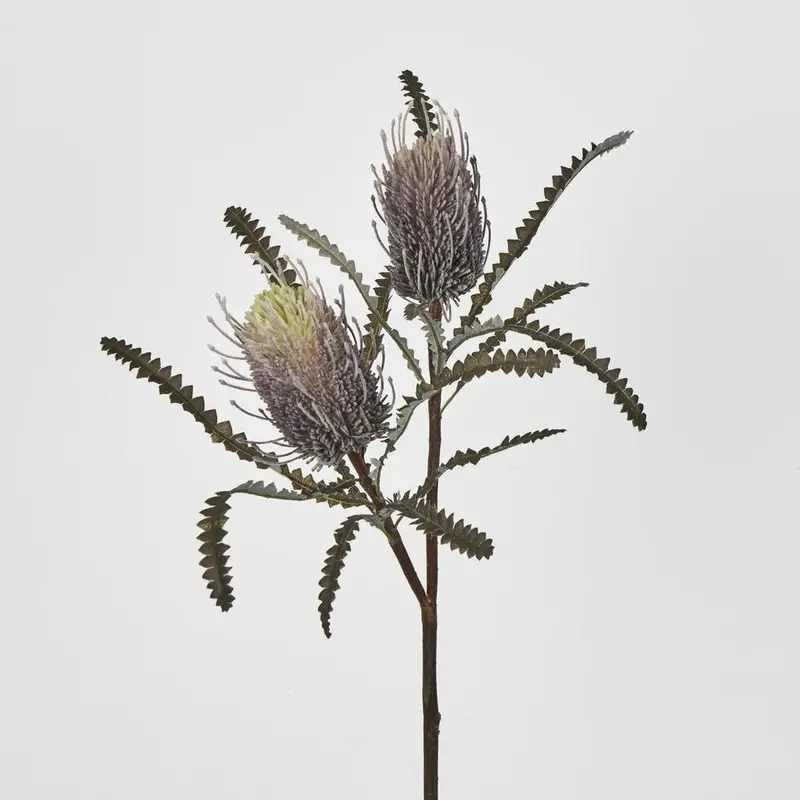 Banksia Double Artificial Spray – Rich Purple 1