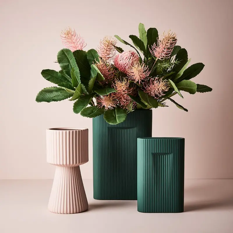 Banksia Leaf Spray Arrangement – 12-Piece Wildcrafted-Inspired Greenery Set 1