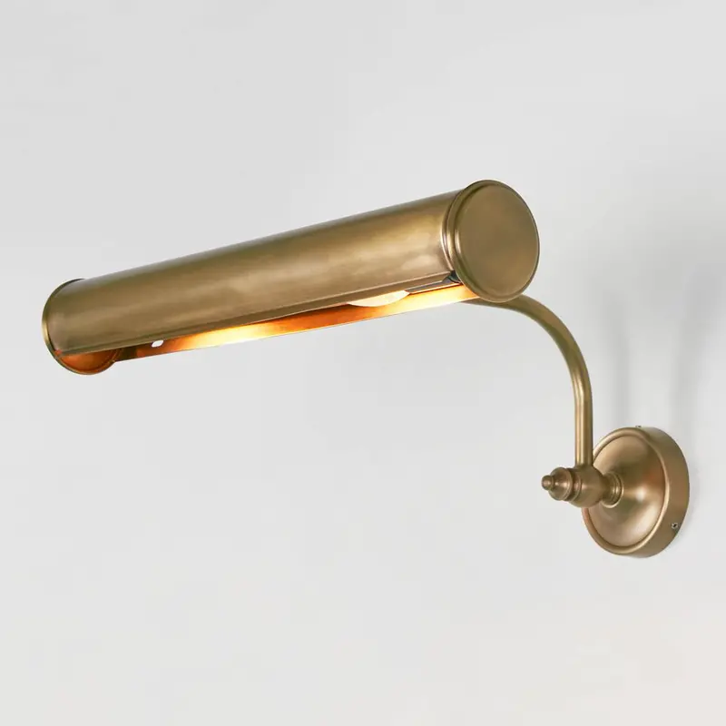 Barclay Adjustable Picture Light – Antique Brass Frame 1
