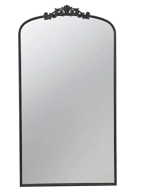 Baroque Tall Black Wall Mirror — 168Cm, Elegant Vertical Accent With Bold Silhouette 1
