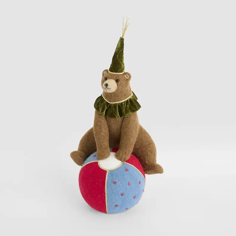Bear Balancing On Ball Carnival Ornament 1
