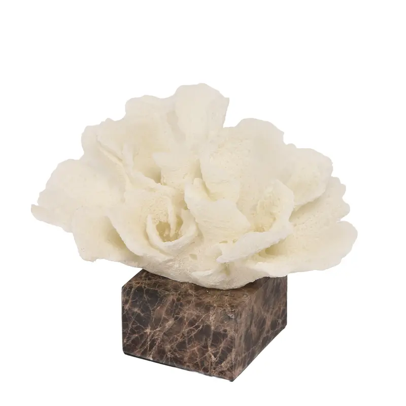 Beige Coral-Inspired Marble Sculpture 1
