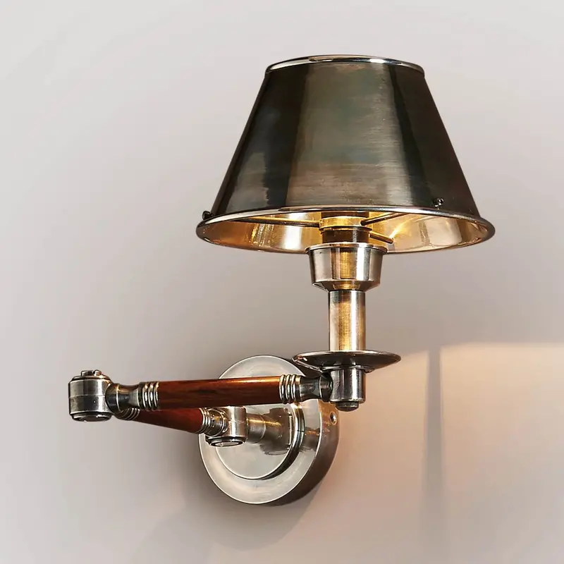 Benton Articulating Wall Sconce – Antique Silver Finish 1