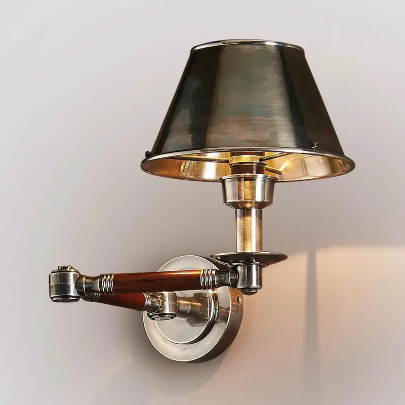 Benton Wall Light – Metal Shade & Antique Silver Frame 1
