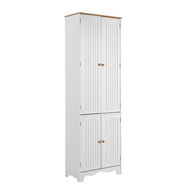 Berne White 4-Door Buffet Sideboard – Modern Dining Room Storage Cabinet 1