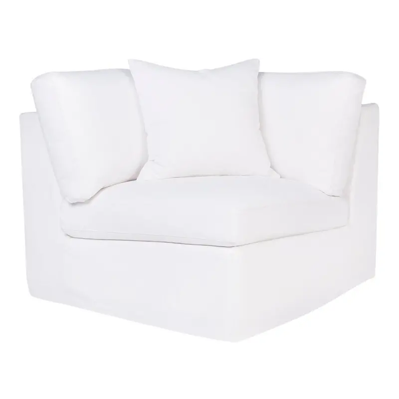 Birkshire Corner Seat Chair With Removable White Linen Cover 1