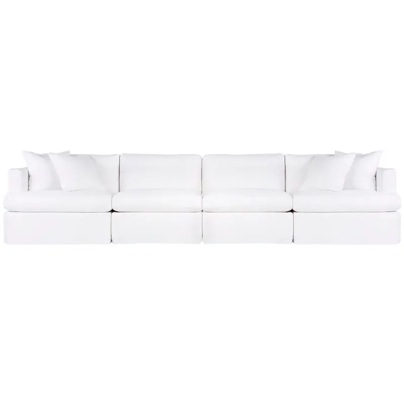 Birkshire White Linen Modular Sofa Slipcover – Option 4 1