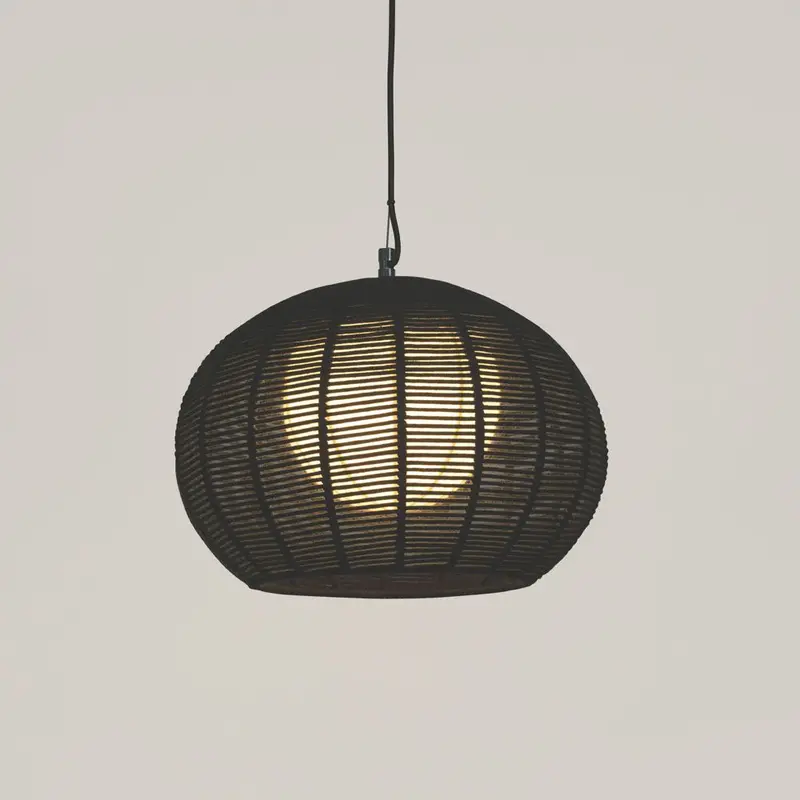 Black Ceiling Pendant Light – Wimbley Modern Hanging Fixture 1