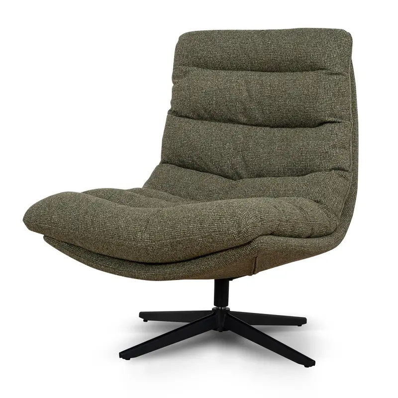 Black Verona Olive Lounge Chair – Subtle Green-Toned Accent 1