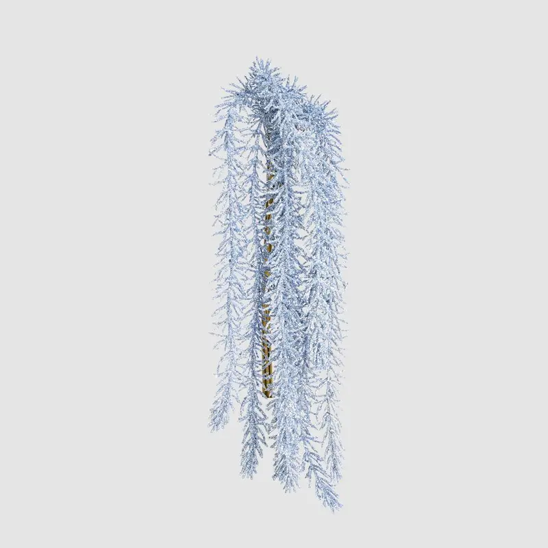 Blue Cascading Glitter Bunch Decor 1