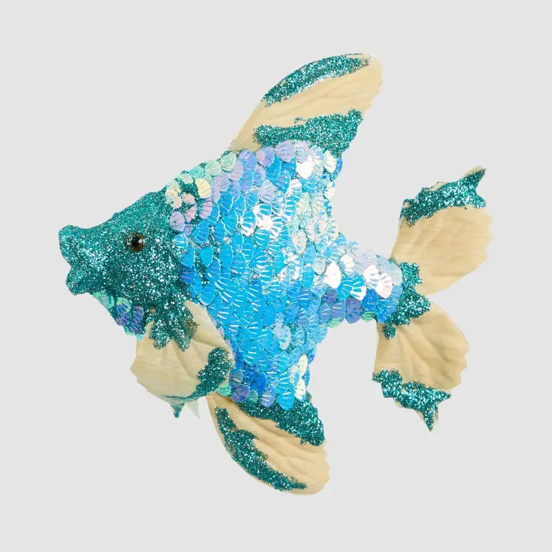Blue Fish-Shaped Tree Decoration – Playful Festive Accent 1