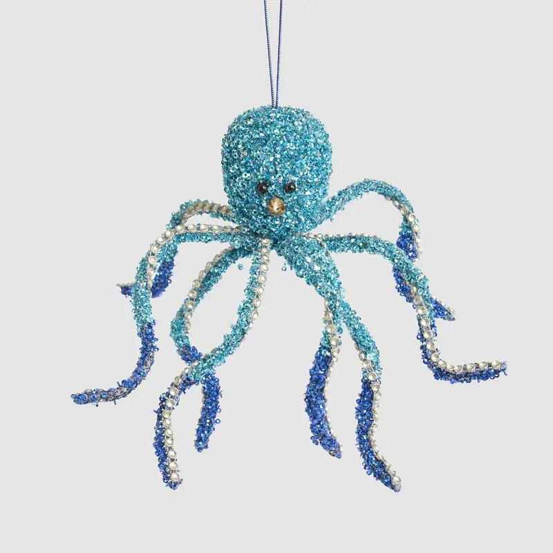 Blue Octopus-Themed Hanging Ornament 1