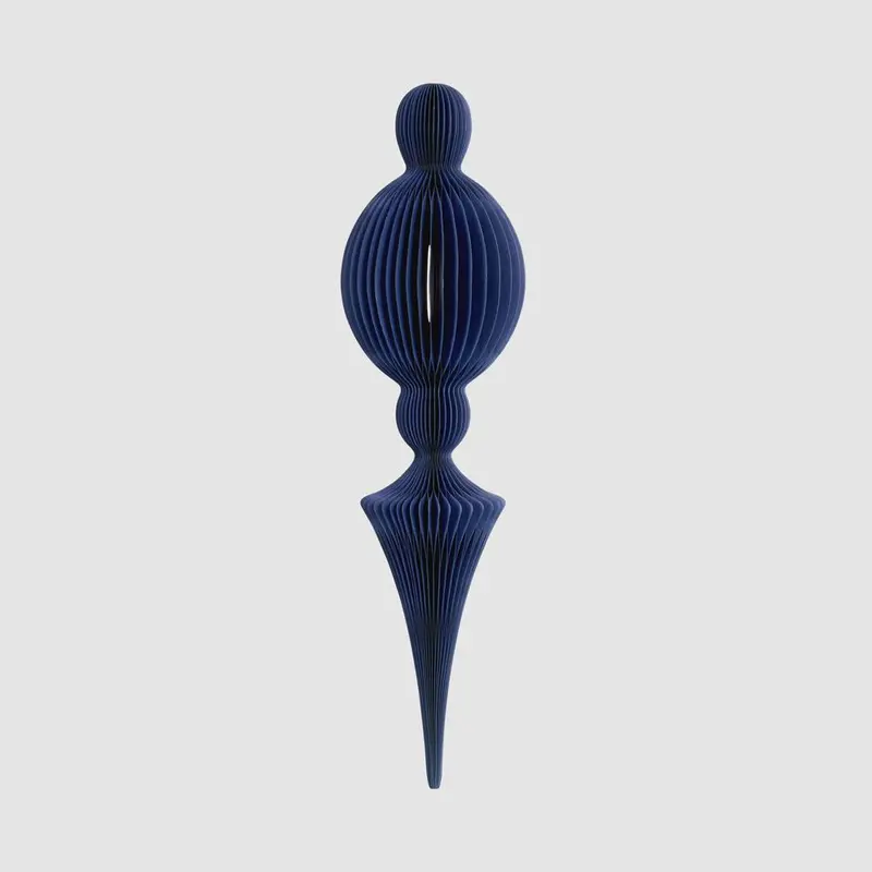 Blue Paper Jousting Finial Ornament 1