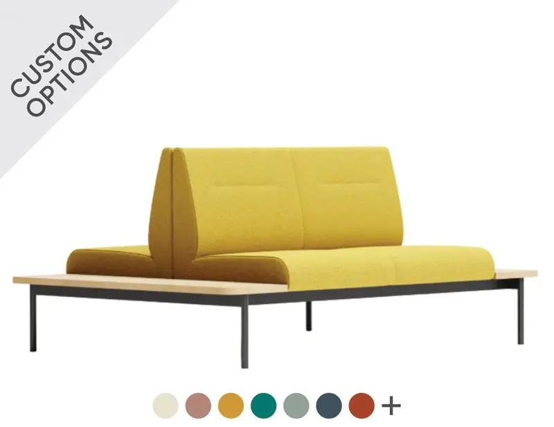 Bond Two-Seat Back-To-Back Sectional With Dual Side Tables 1