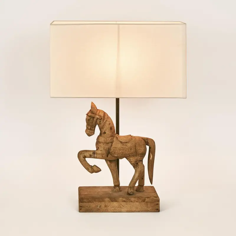 Bonnie Small Table Lamp Base – Dark Natural Finish, Base Only 1