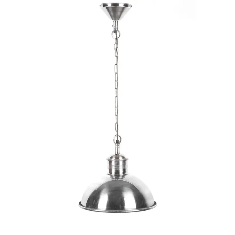 Boston Dome Pendant Ceiling Lamp – Polished Silver 1