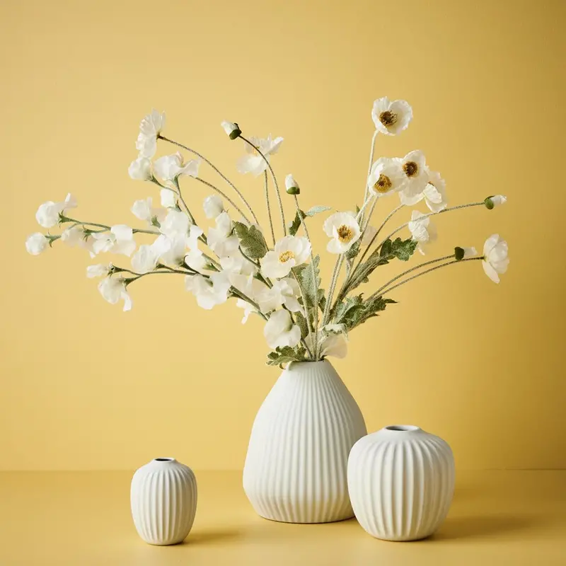Botanical Iceland Poppy Stems – 12-Piece Silk Flower Set 1