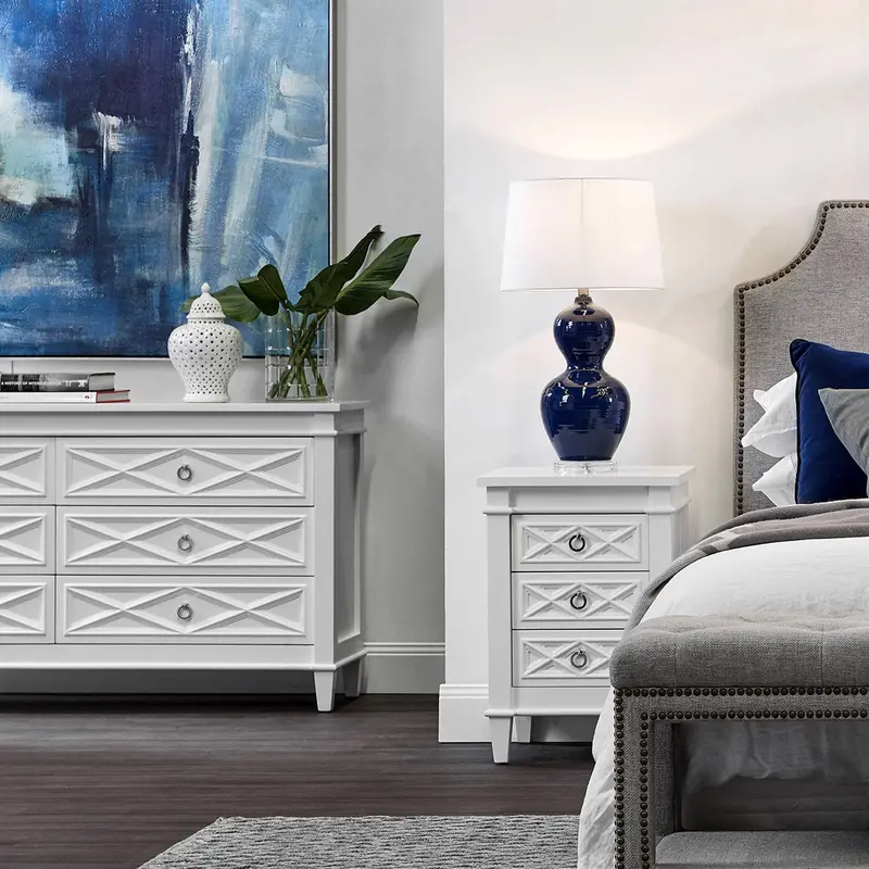 Bronte Ceramic Table Lamp – Soft Blue Hue 1