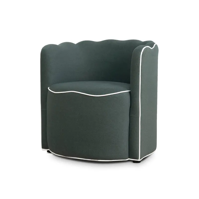Burnt Green Accent Armchair 1