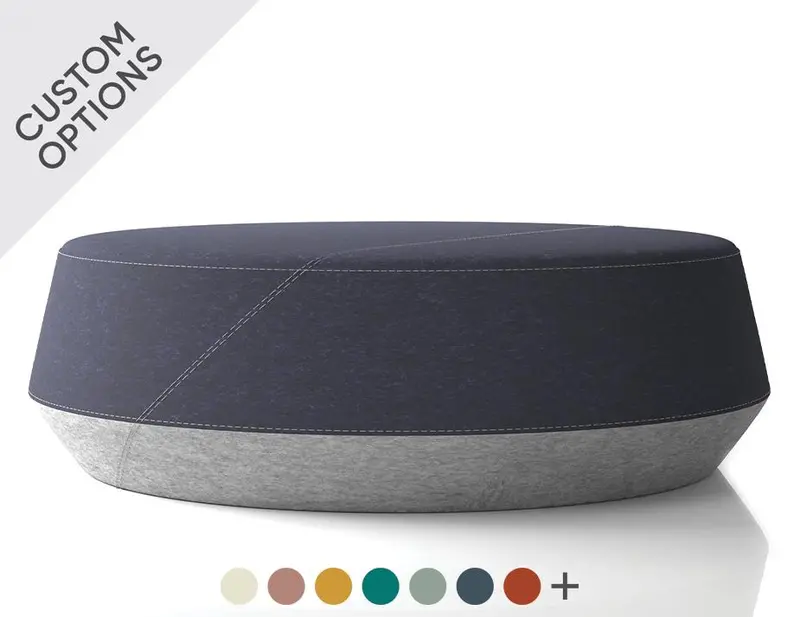 Button-Style Large Lounge Ottoman 1