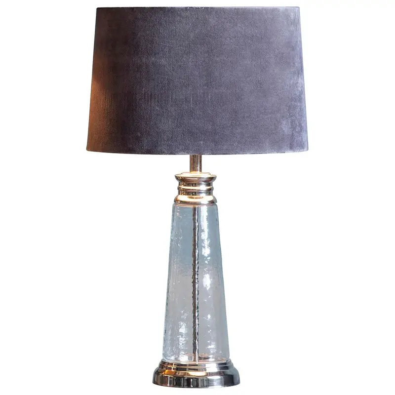Caesaro Table Lamp Base – Grey Ceramic, Base Only 1