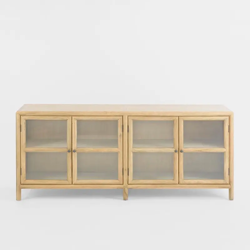 Cambridge Elm Natural Buffet Cabinet – Rustic Provincial Storage Sideboard 1