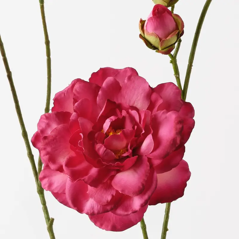 Camellia Artificial Branch – 12-Piece Botanical Stem Collection 1