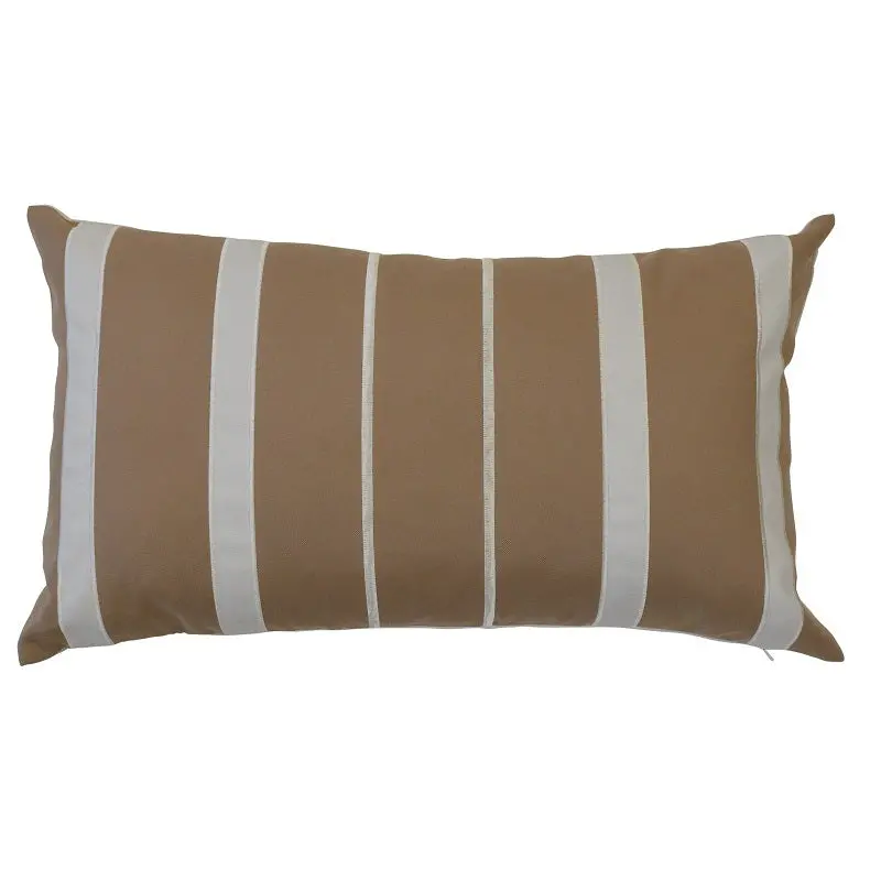 Cancun Khaki Pillow Cover With Feather Insert 1