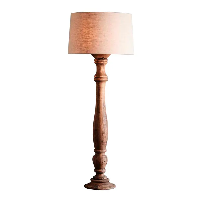 Candela Large Dark Natural Floor Lamp Base – Base Only 1