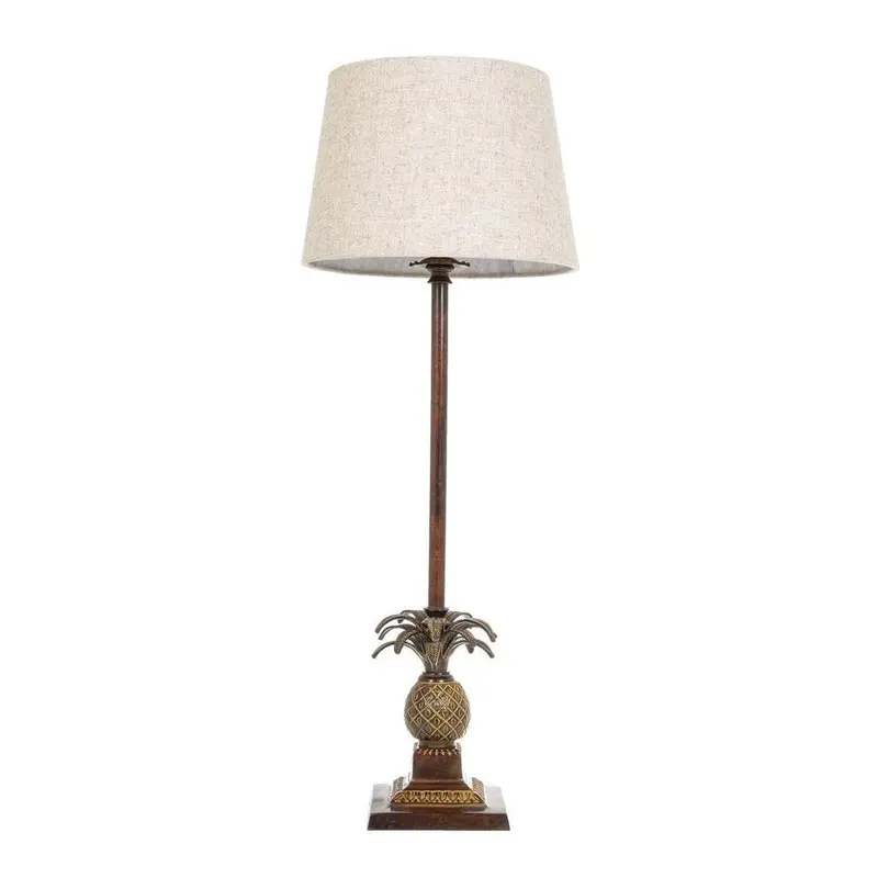 Caribbean Pineapple Table Lamp Base – Brown Finish (Base Only) 1