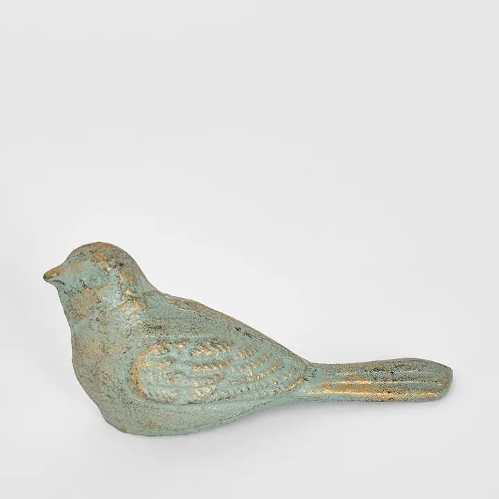 Cast Iron Bolt Bird Sculpture Decor 1