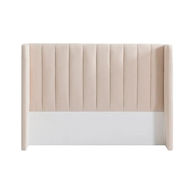 Central Park Fawn Linen Queen Bed Headboard 1