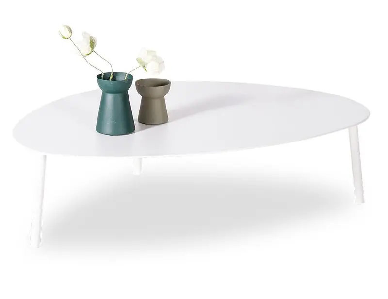 Cetara Outdoor Coffee Table – Large Size, White Powder-Coated 1