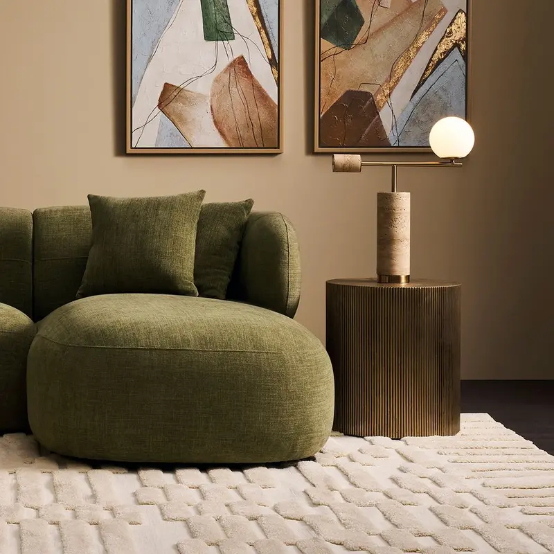 Chadwick Minimalist Brass Side Table 1