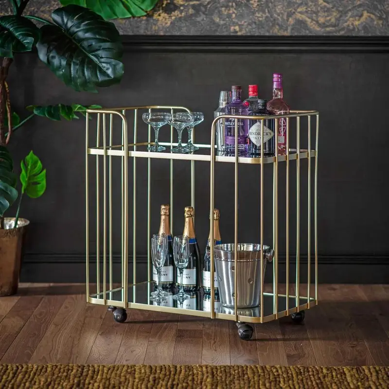Champagne-Finish Verna Bar Cart 1