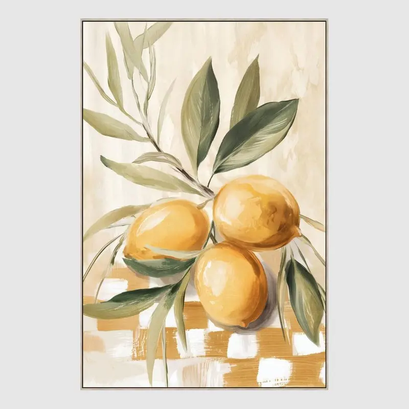Citrus-Inspired Wall Art – Lemon Theme B 1