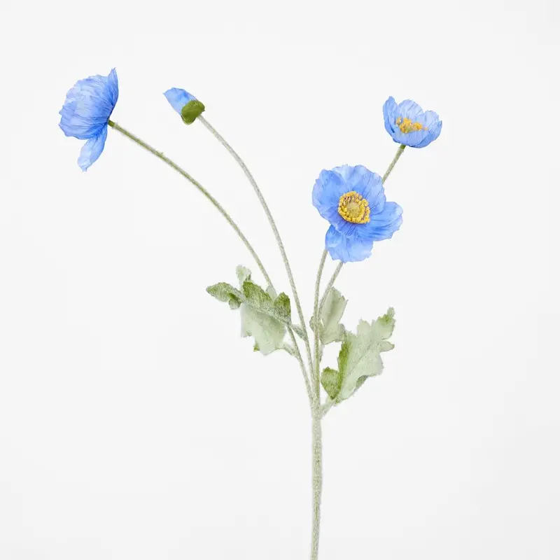 Classic Blue Poppy Spray Decoration 1
