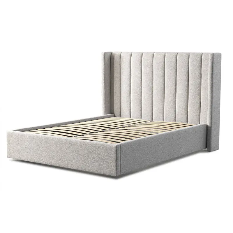 Clay Grey Queen Bed Frame – Extra-Wide Platform Base 1