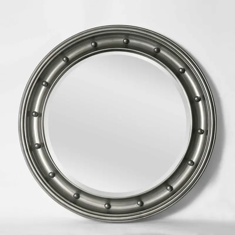 Clive Burnt Silver Mirror – Vintage-Inspired Framed Oval Design 1